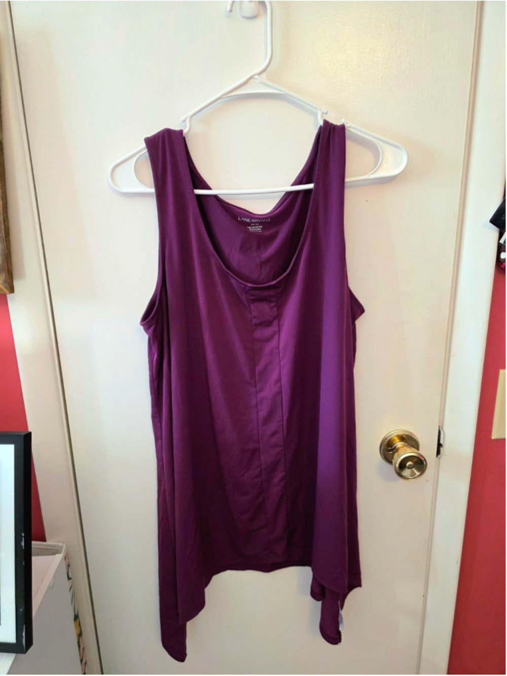 Lane Bryant Casual Purple Sleeveless Swing Tank Top, Plus Size 14 16 1X